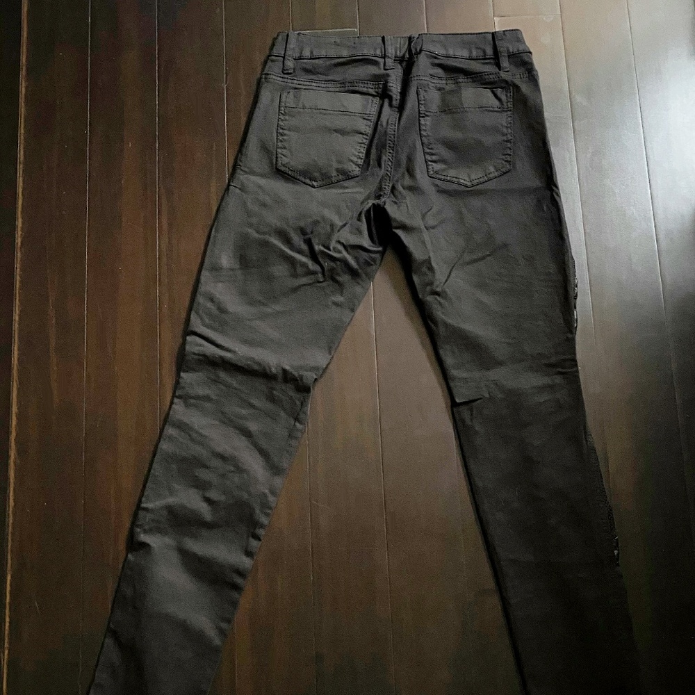 Tripp NYC black pants with mesh details sz 7/28 - Picture 3 of 4